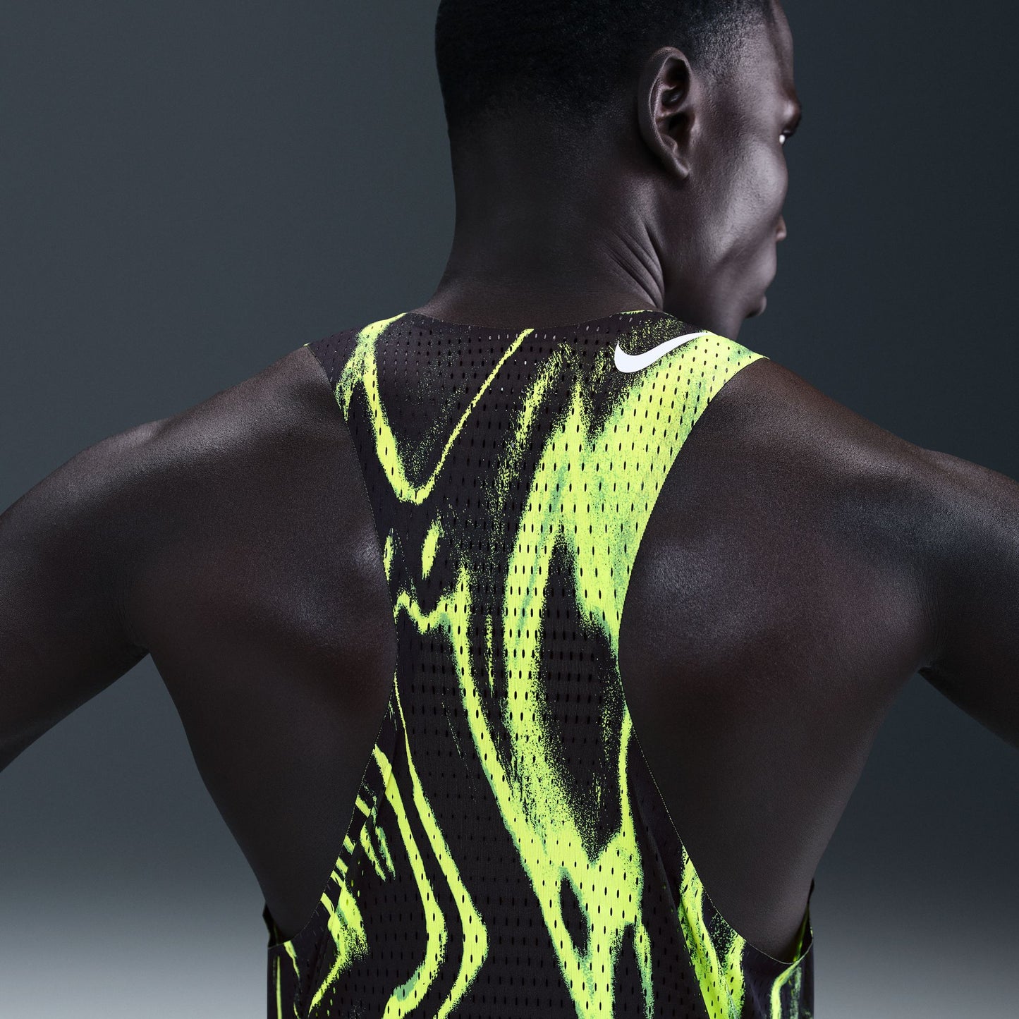 Nike AeroSwift Elite Entry Singlet | Volt / White | Mens