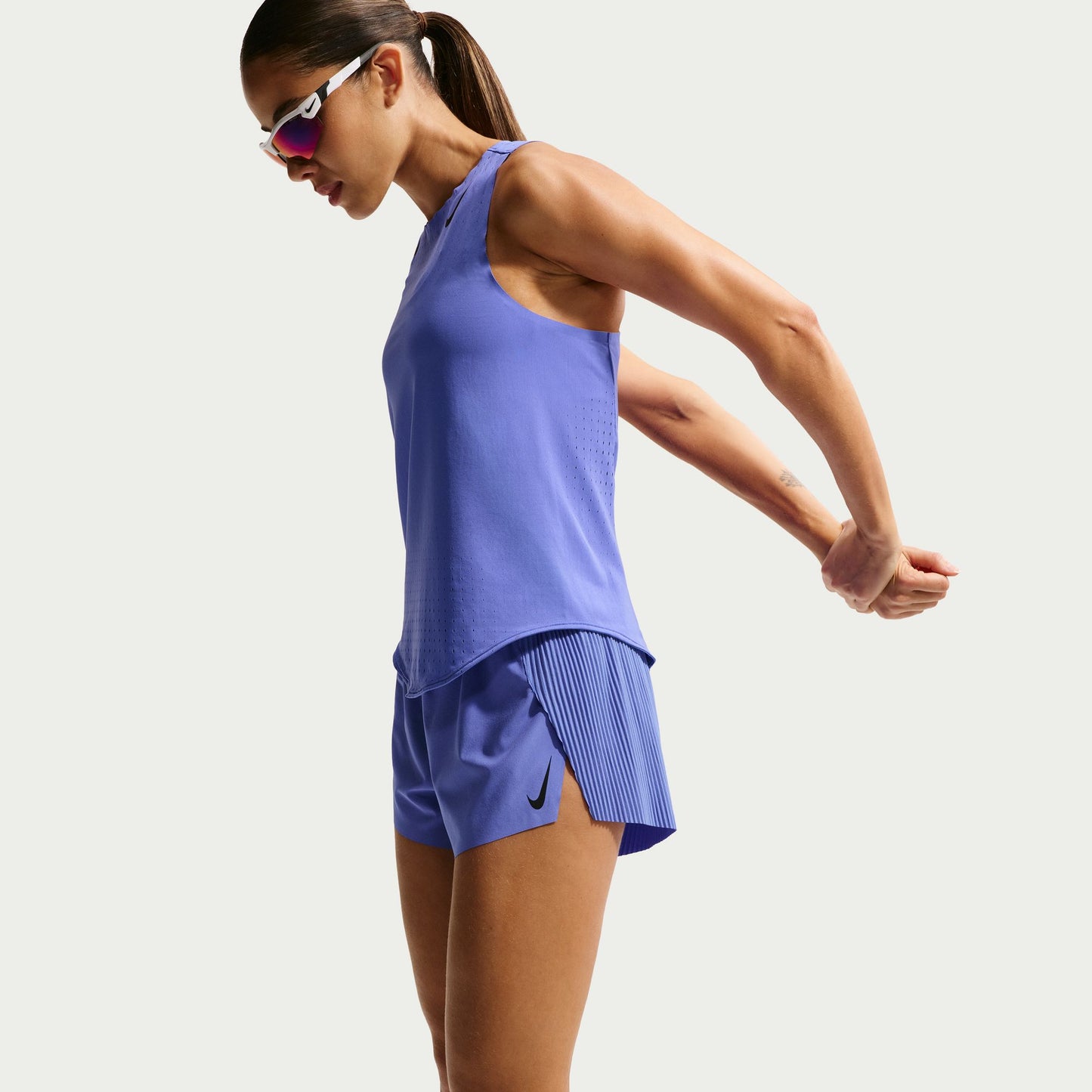 Nike AeroSwift Shorts | Sapphire / Black / White | Womens