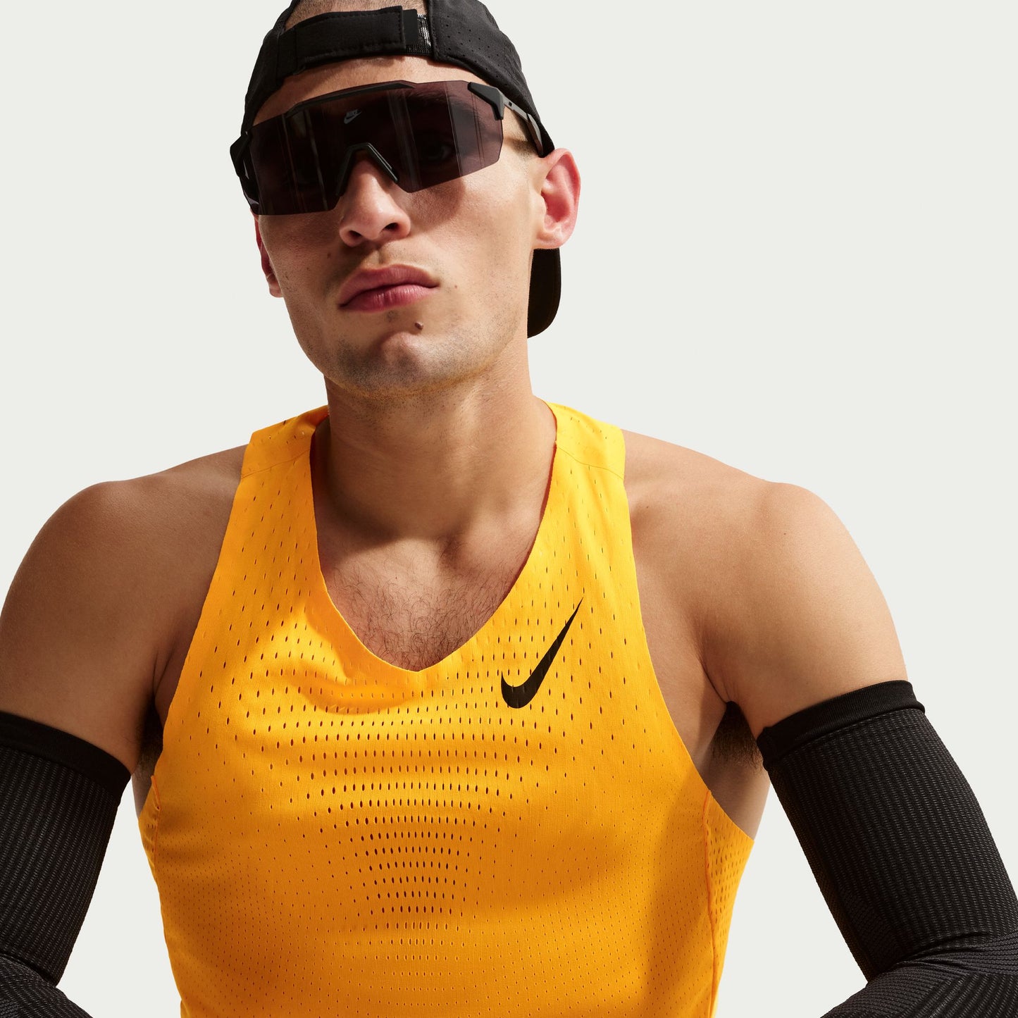 Nike AeroSwift Singlet | Laser Orange / Black | Mens