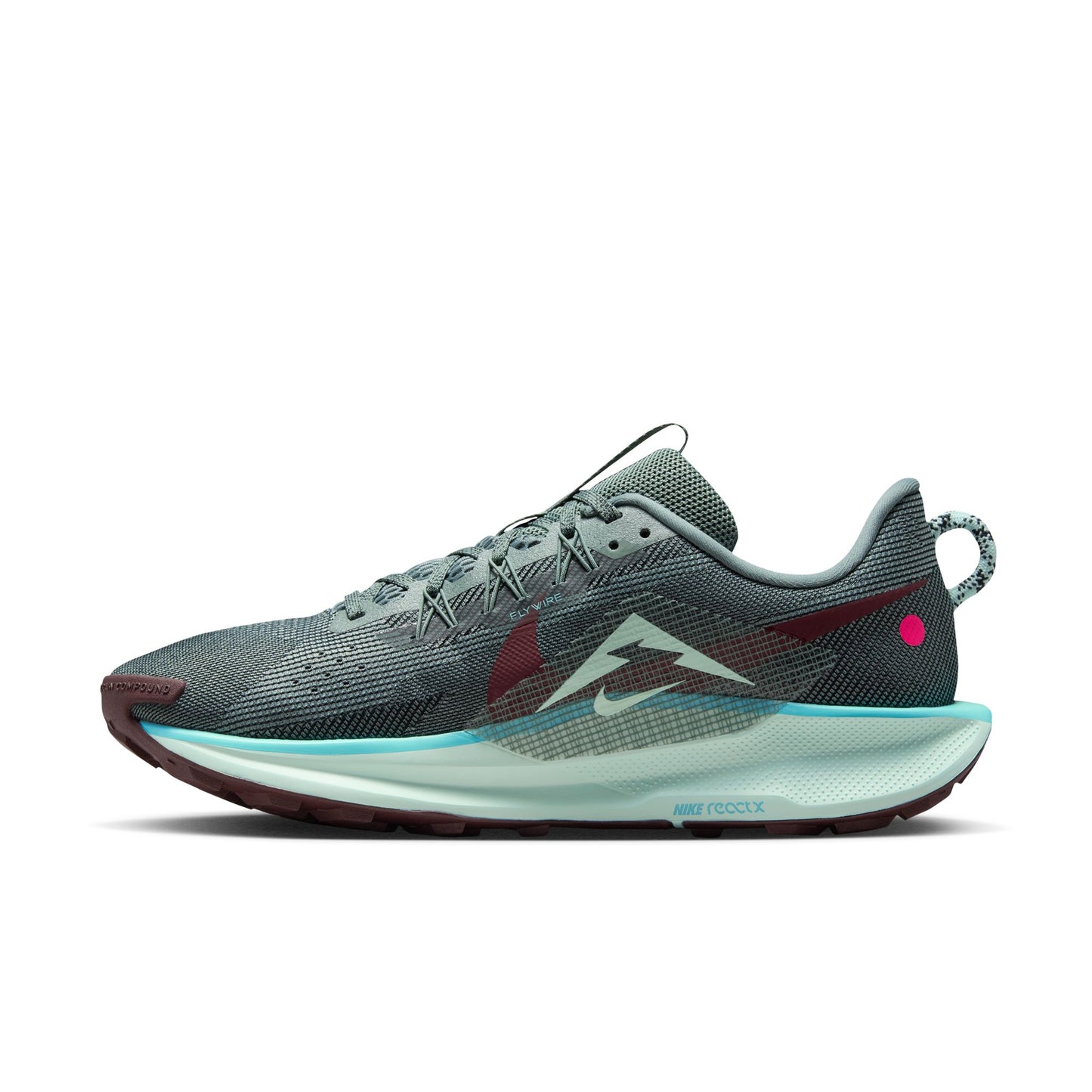Nike Pegasus Trail 5 | Clay Green / Burgundy Crush / Bleached Turquoise | Mens