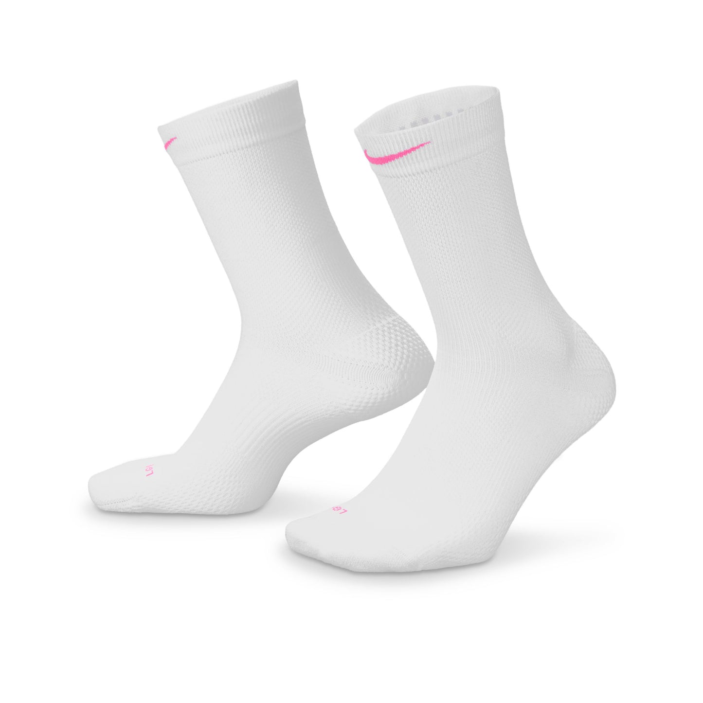 Nike Running Lightweight Sock | Crew Length | White / Hyper Pink
