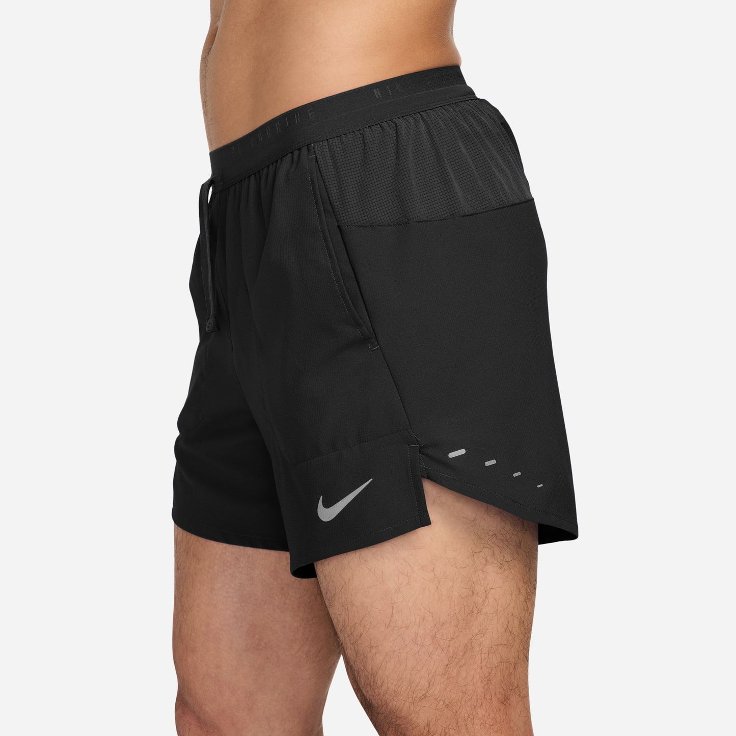 Nike Stride 5" Short | Black / Reflective Silver | Mens