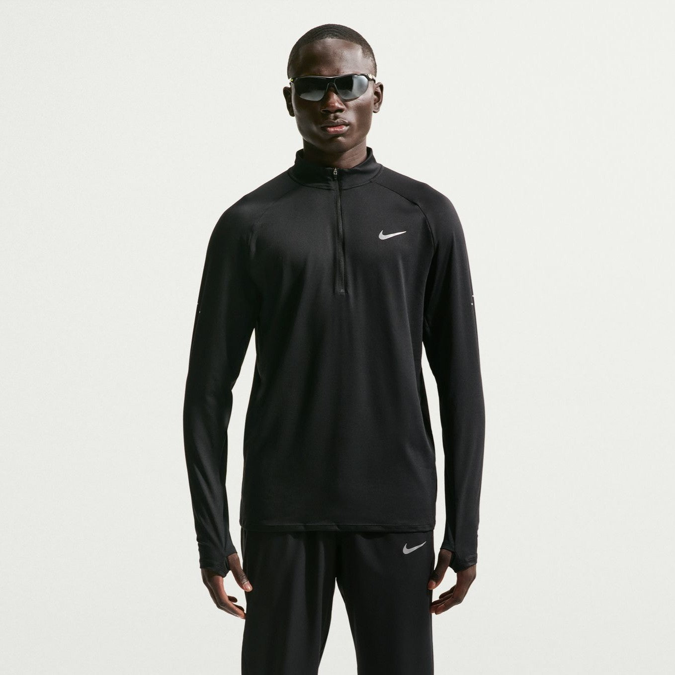 Nike Stride LS Tee | Black / Reflective Silver | Mens