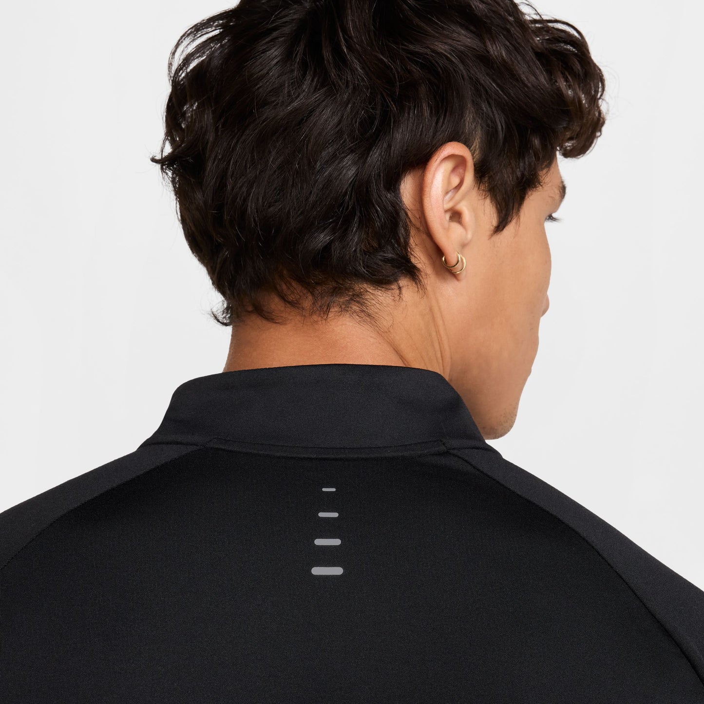 Nike Stride LS Tee | Black / Reflective Silver | Mens