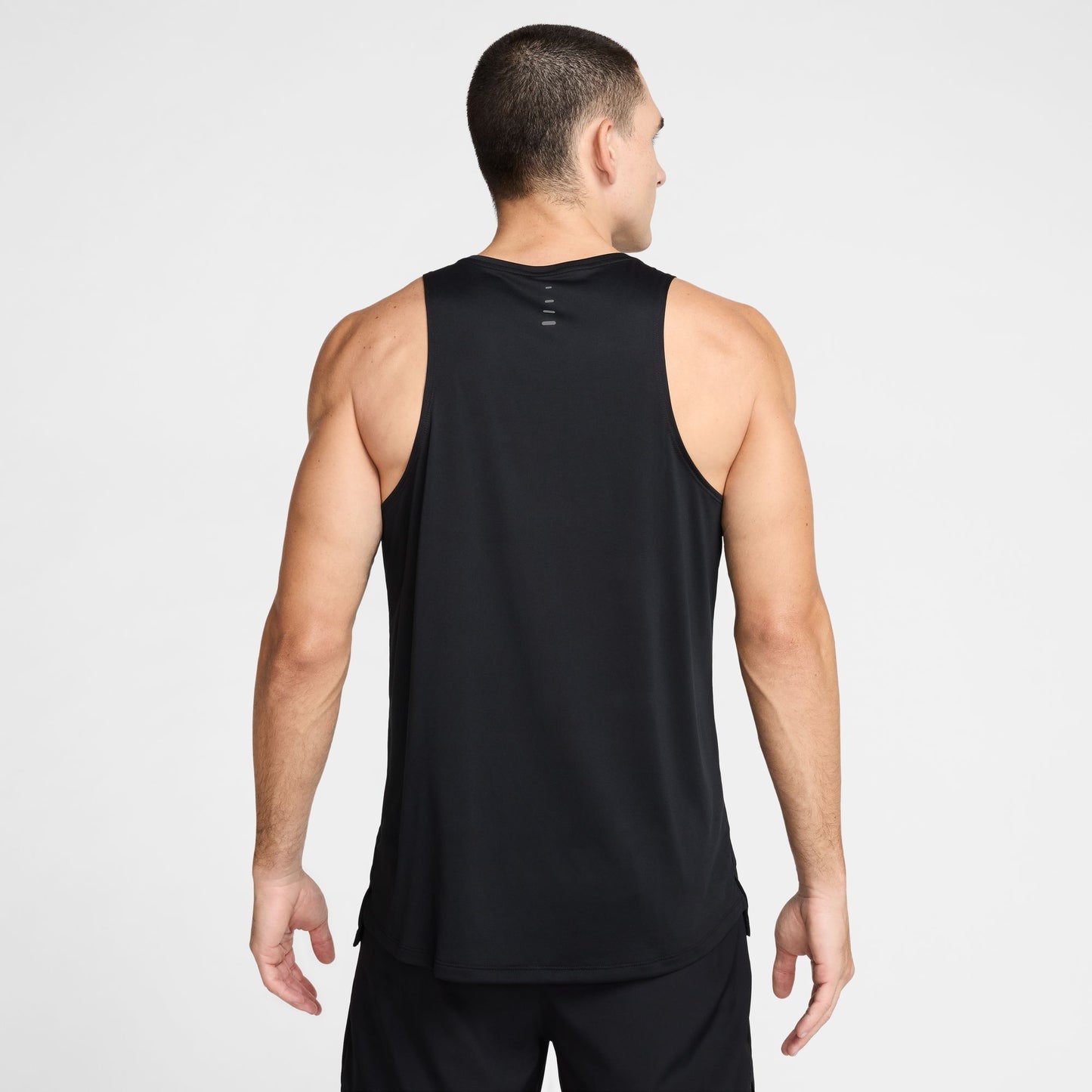 Nike Stride Singlet | Black / Reflective Silver | Mens