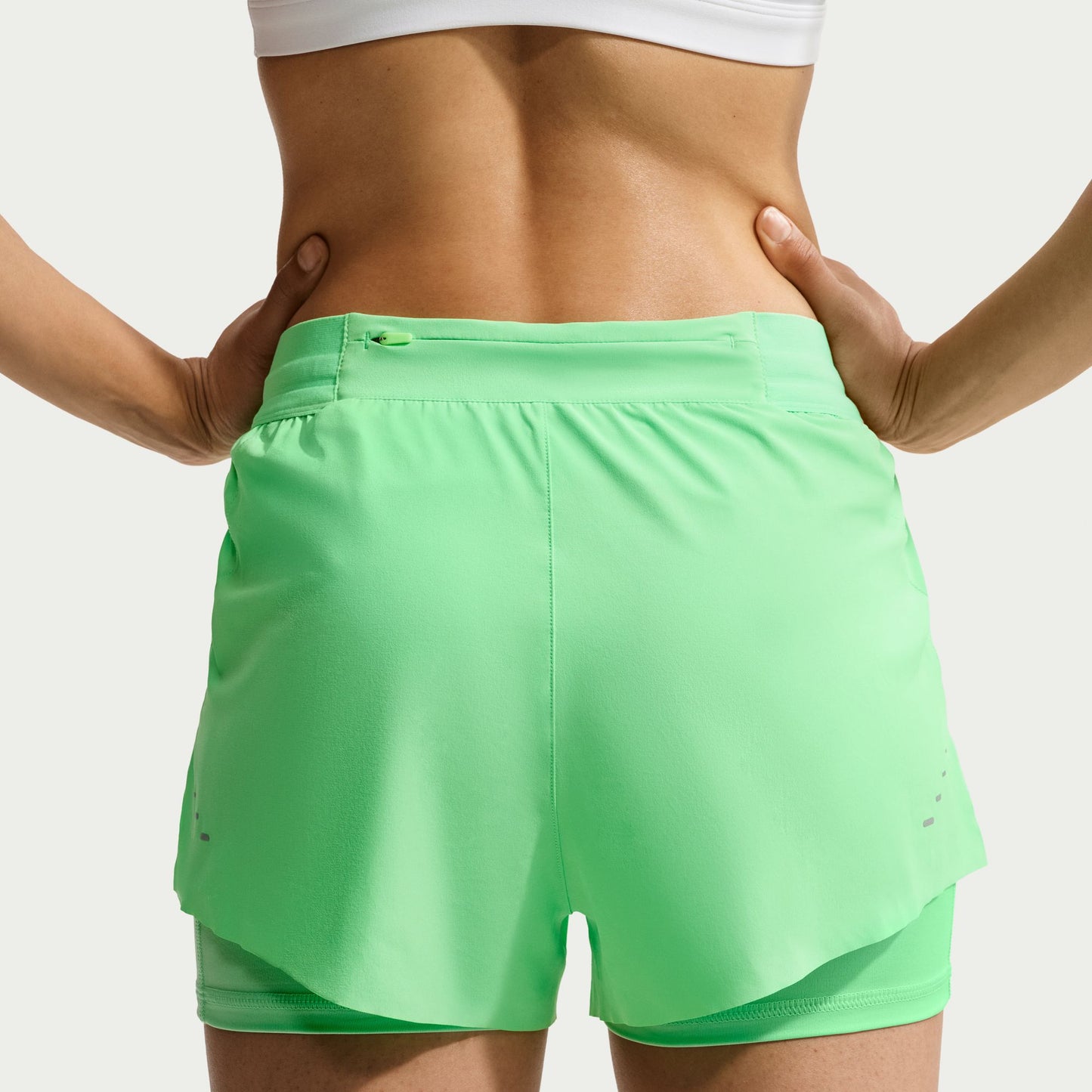 Nike Swift 2-in-1 Shorts | Illusion Green / Reflective Silver | Womens