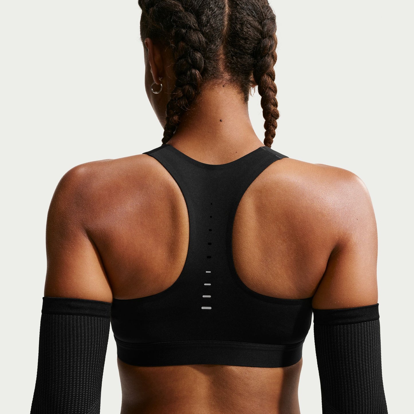 Nike Swift High Support Bra | Black / Reflective Silver | Womens