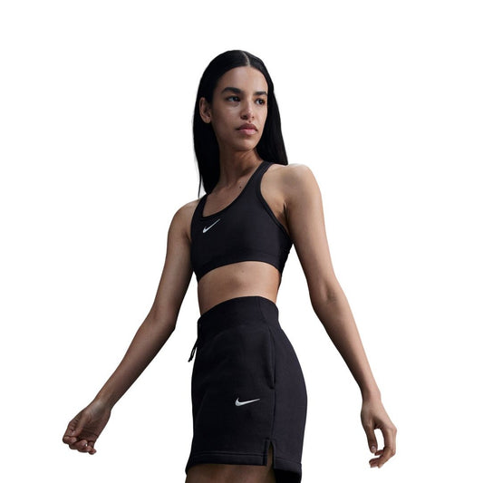 Nike Swoosh Medium Support Bra | Black / White | Womens