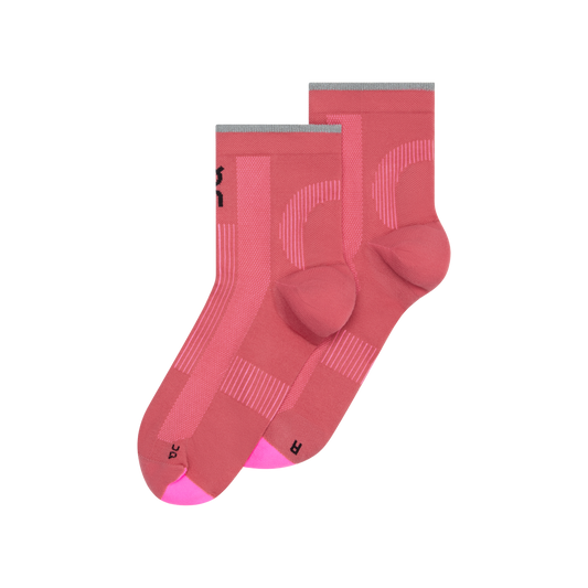 On Elite Run Sock Mid | Camellia / Azalea