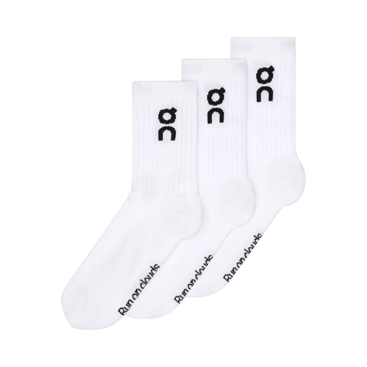 On Logo Sock High 3 Pack | White