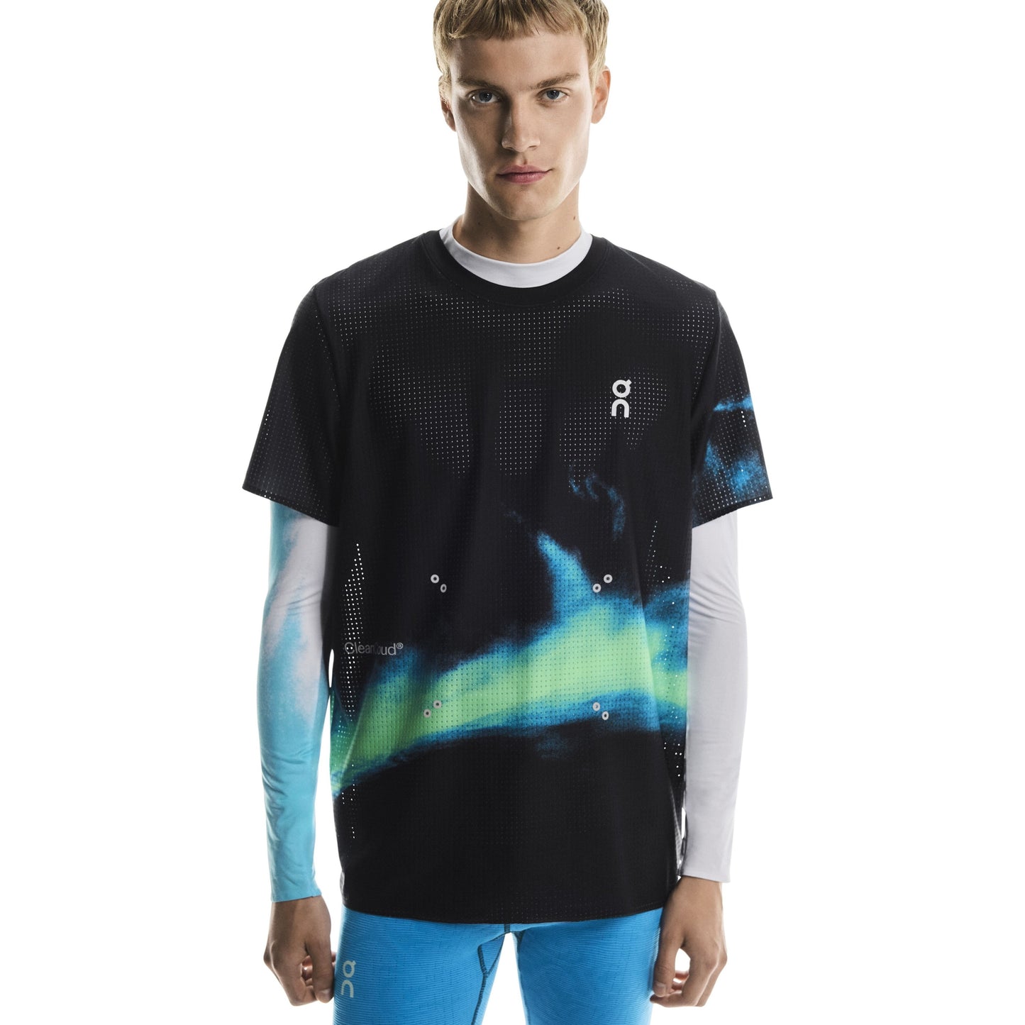 On Pace Mesh-T | Black / Horizon | Mens