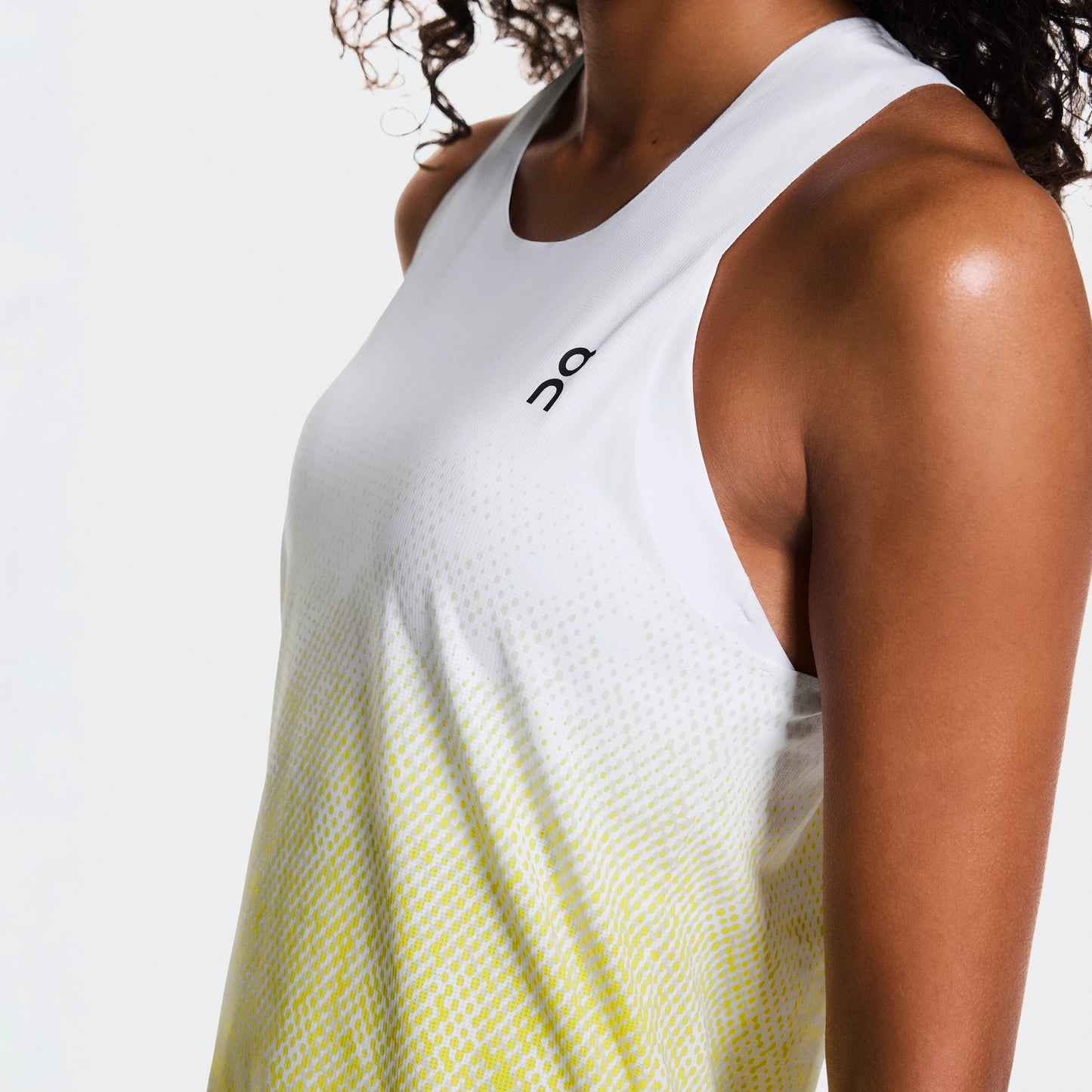 On Zero Singlet | White / Lime | Womens
