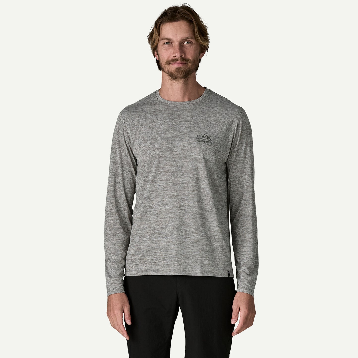 Patagonia Capilene Cool Daily Graphic L/S Shirt | Strataspire: Feather Grey | Mens