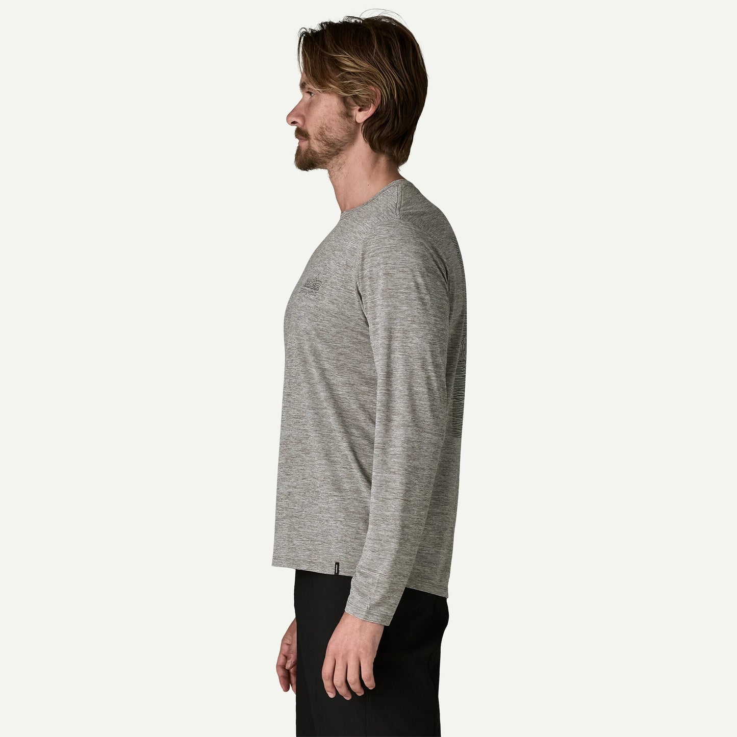 Patagonia Capilene Cool Daily Graphic L/S Shirt | Strataspire: Feather Grey | Mens