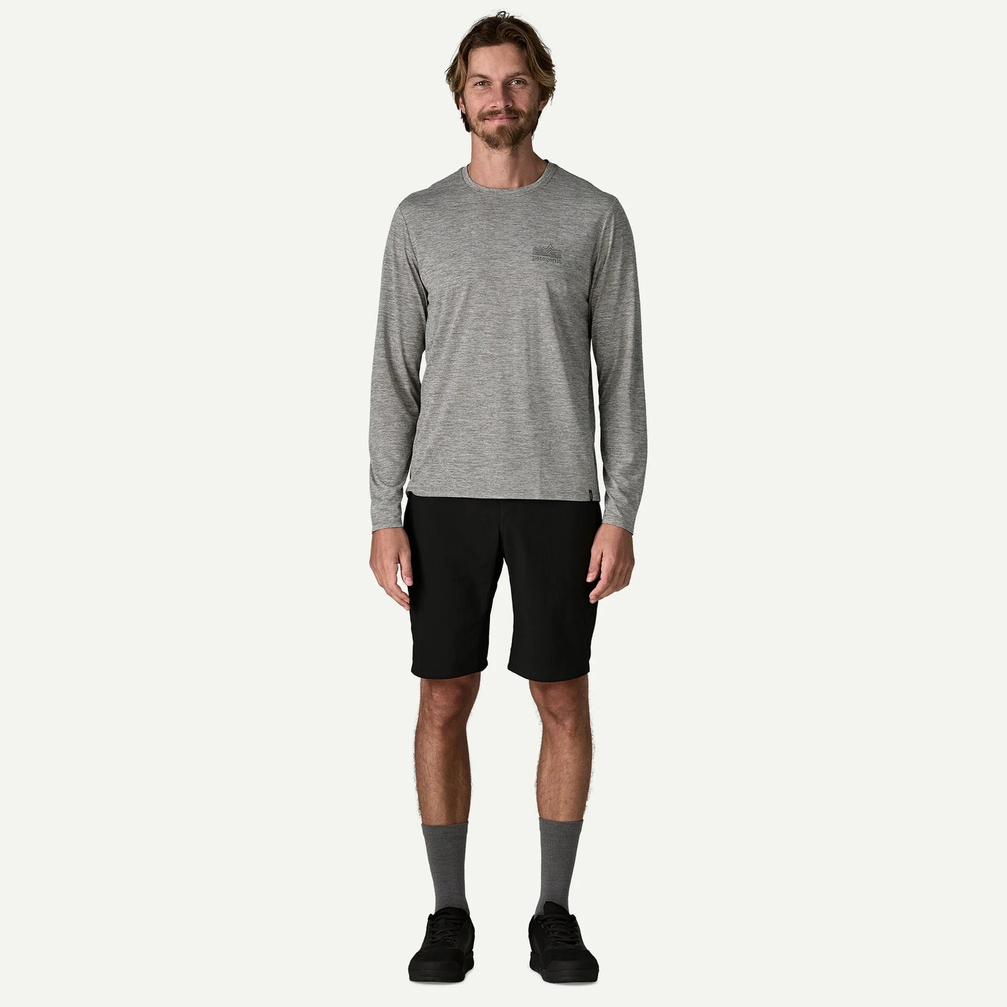Patagonia Capilene Cool Daily Graphic L/S Shirt | Strataspire: Feather Grey | Mens