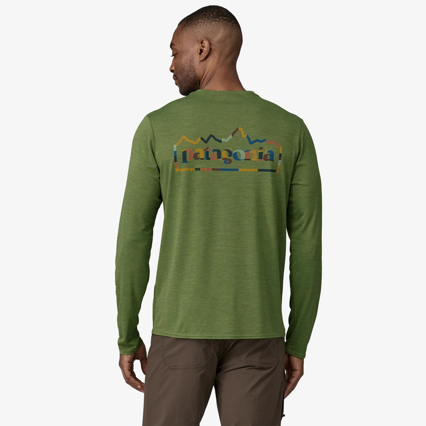 Patagonia Capilene Cool Daily Graphic L/S Shirt | Unity Fitz: Terrain Green X-Dye | Mens