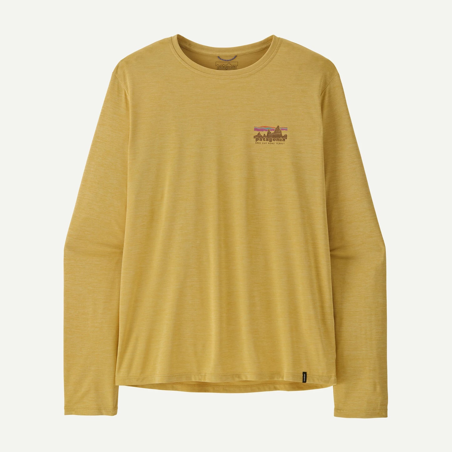 Patagonia Capilene Cool Daily Graphic L/S Shirt | '73 Skyline: Limestone Yellow X-Dye | Mens