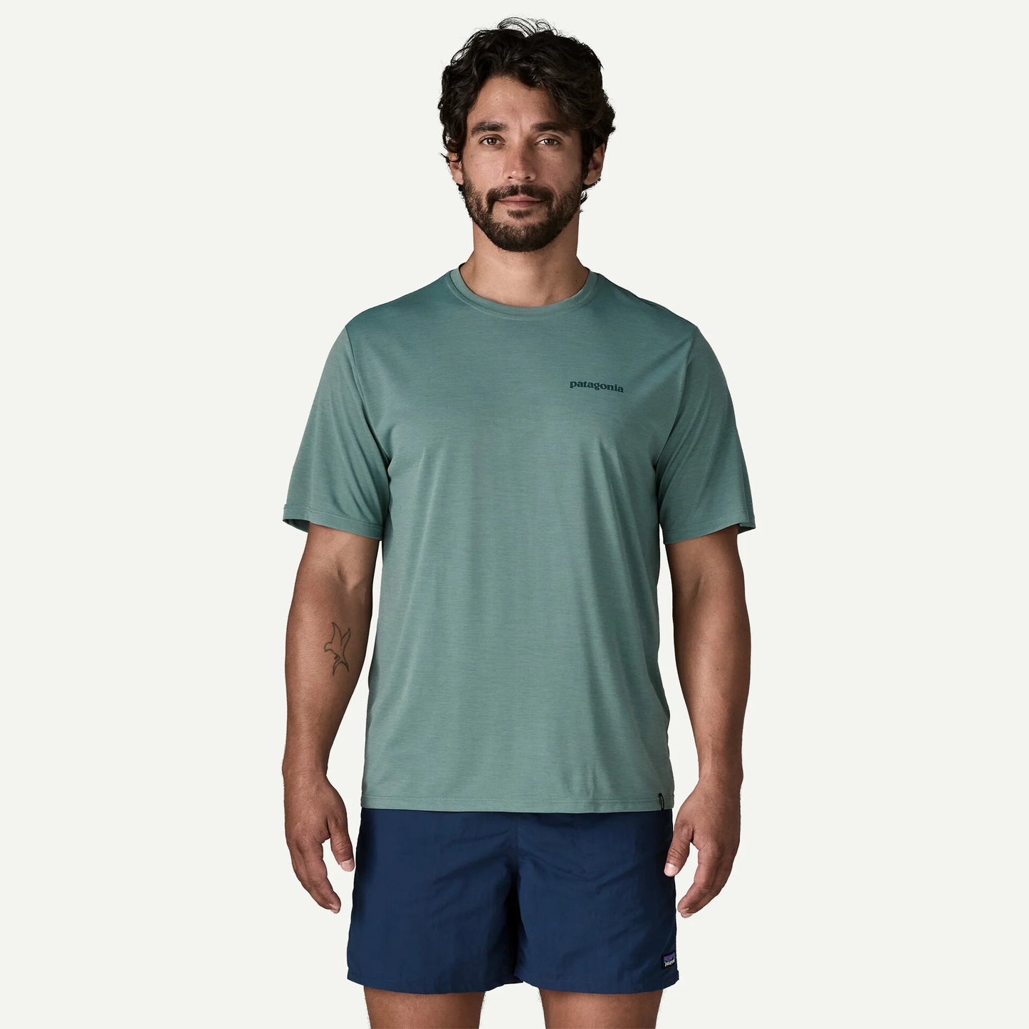 Patagonia Capilene Cool Daily Graphic Shirt | Boardshort Logo: Blue Sage X-Dye | Mens