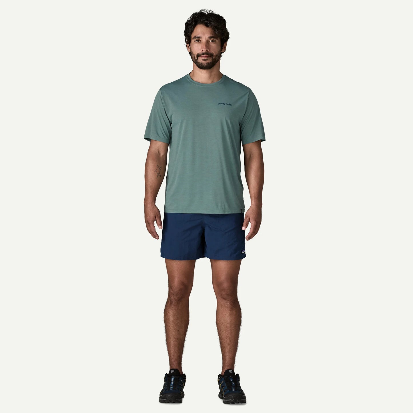 Patagonia Capilene Cool Daily Graphic Shirt | Boardshort Logo: Blue Sage X-Dye | Mens