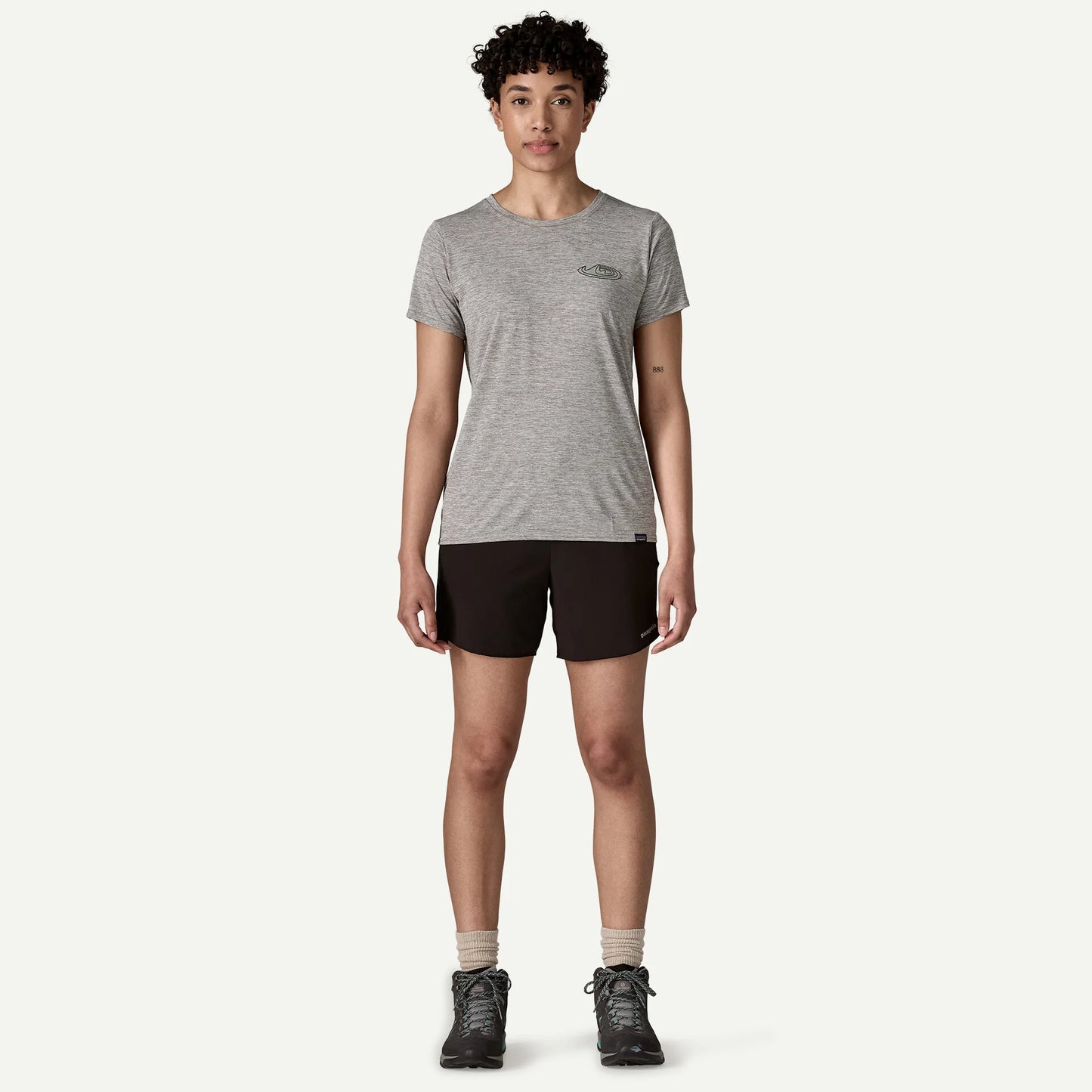 Patagonia Capilene Cool Daily Graphic Shirt - Lands | Made Of: Feather Grey | Womens