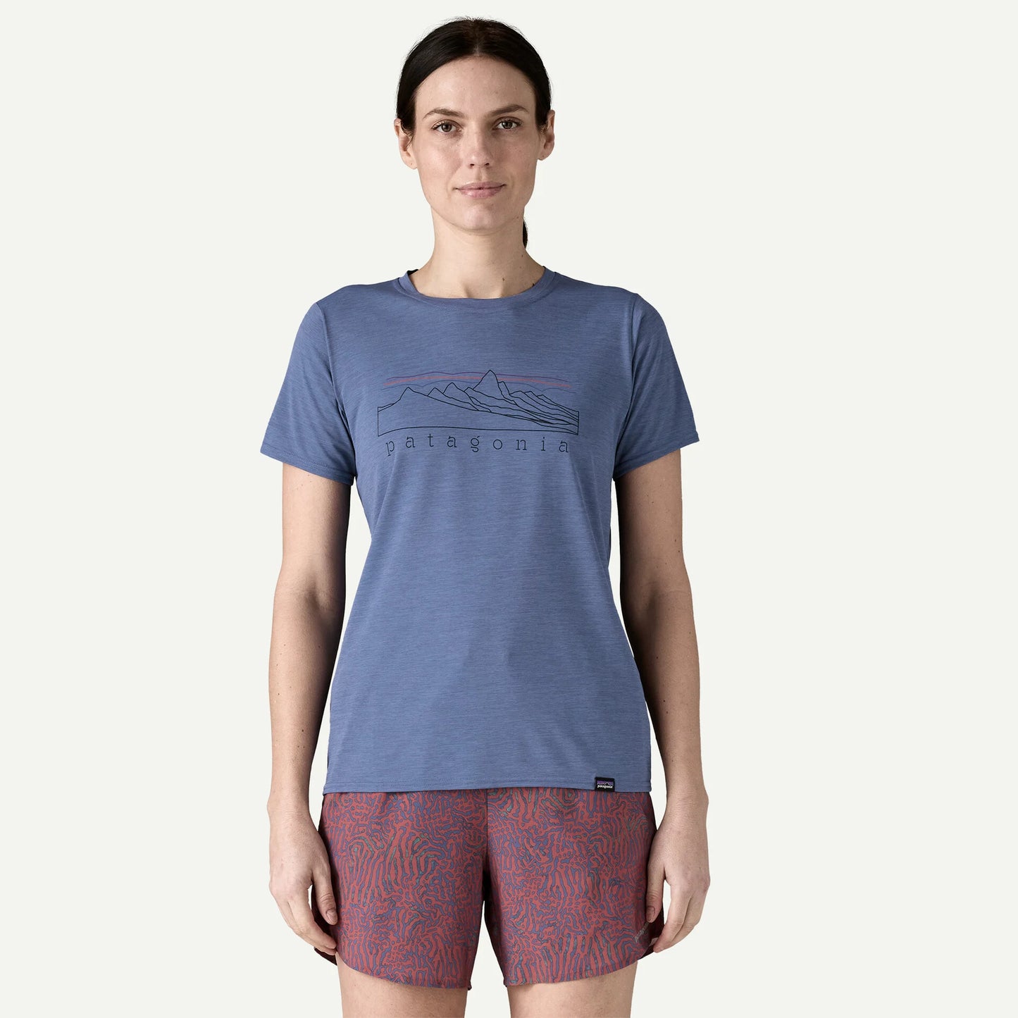 Patagonia Capilene Cool Daily Graphic Shirt | Stratapeaks: Current Blue X-Dye | Womens