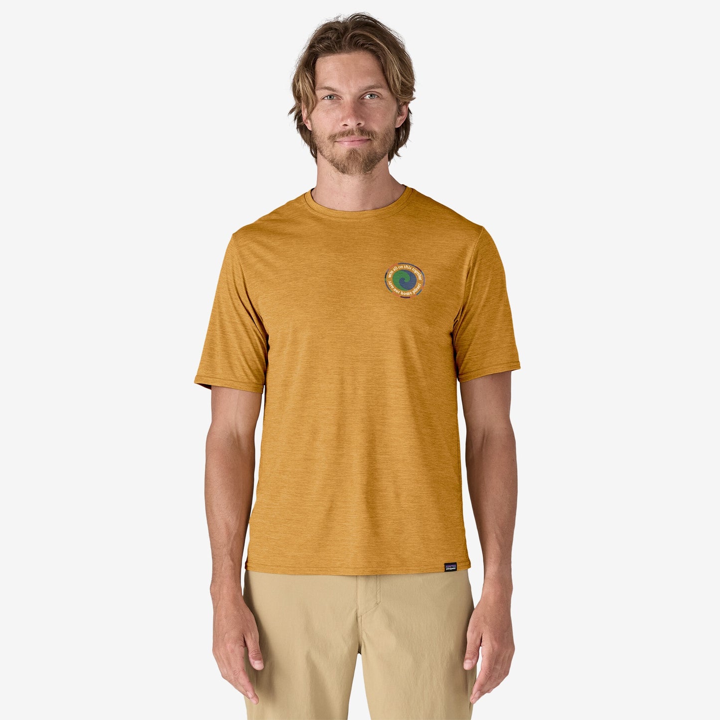 Patagonia Capilene Cool Daily Graphic Shirt | Unity Fitz: Beeswax Tan X-Dye | Mens
