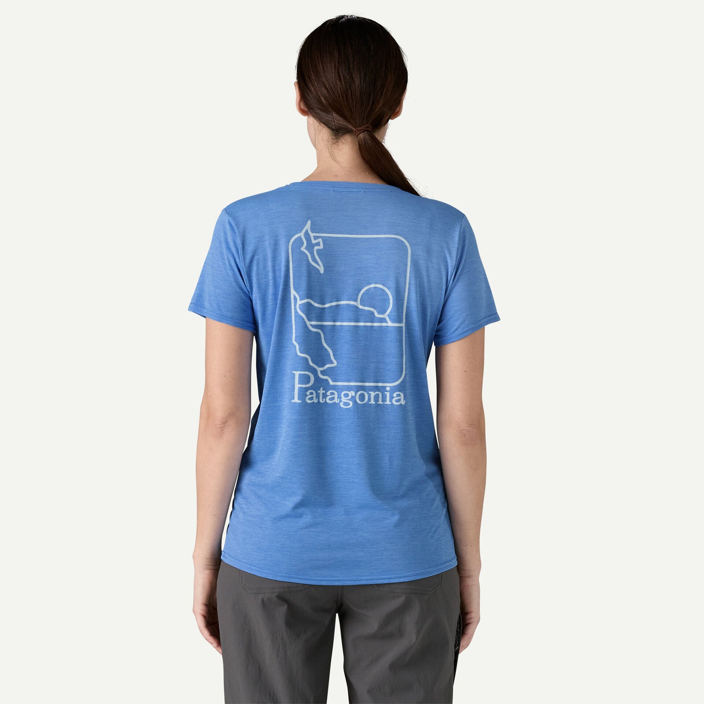 Patagonia Capilene Cool Daily Graphic Shirt - Waters | Swelldrifter: Abundant Blue X-Dye | Womens