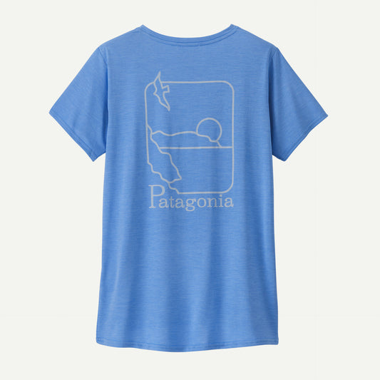 Patagonia Capilene Cool Daily Graphic Shirt - Waters | Swelldrifter: Abundant Blue X-Dye | Womens