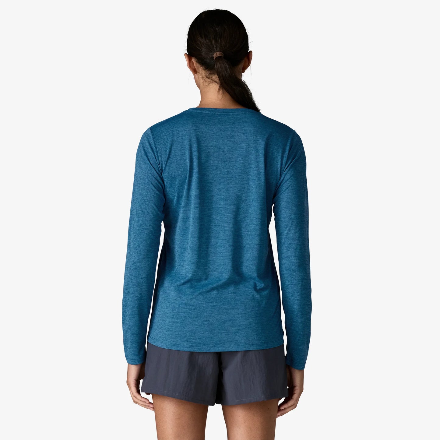 Patagonia Capilene Cool Daily L/S Shirt | Aquatic Blue / Light Aquatic Blue X-Dye | Womens
