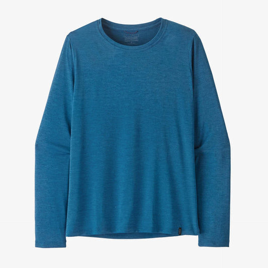 Patagonia Capilene Cool Daily L/S Shirt | Aquatic Blue / Light Aquatic Blue X-Dye | Womens