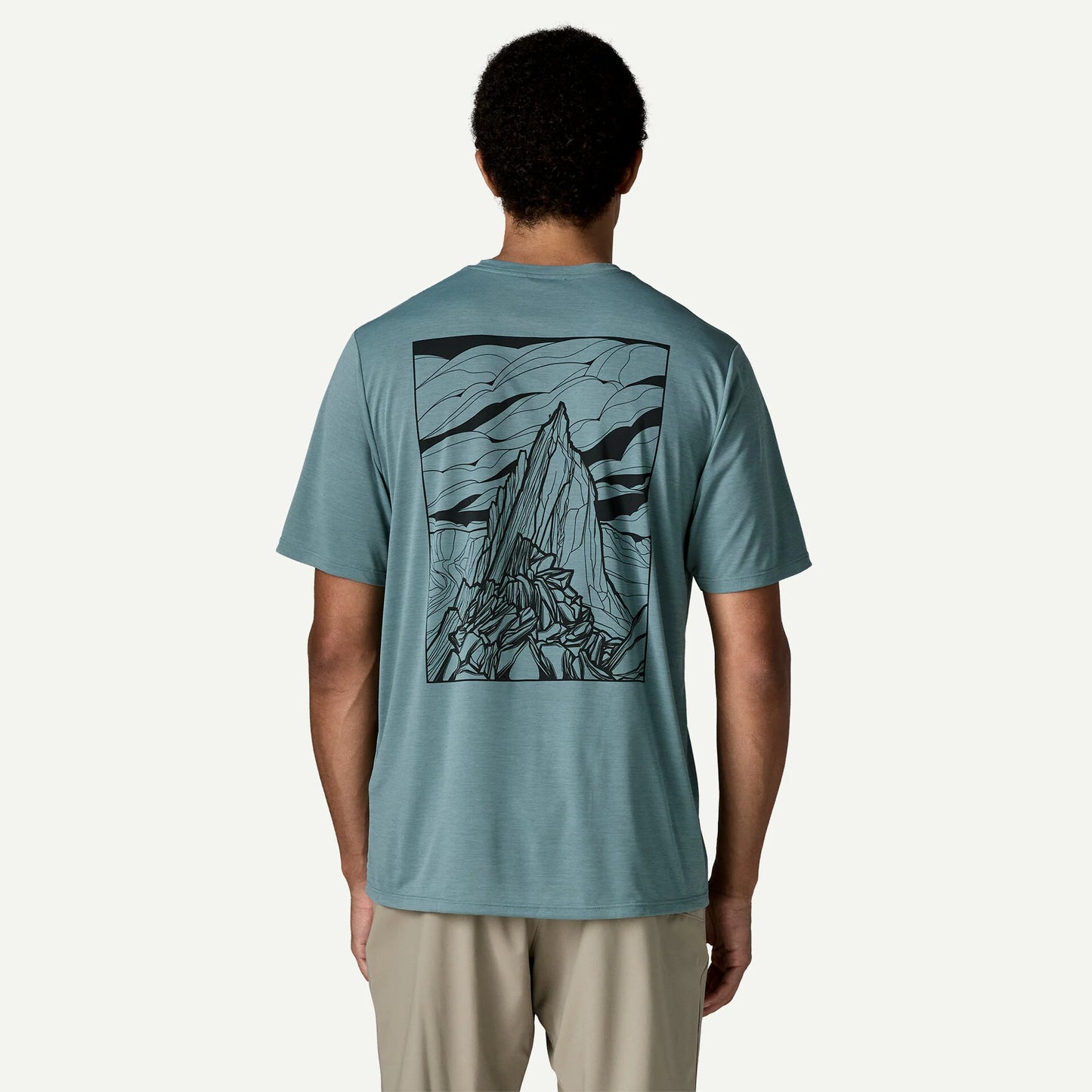 Patagonia Capilene Cool Daily Shirt | Cloud Crag: Light Blue Sage X-Dye | Mens