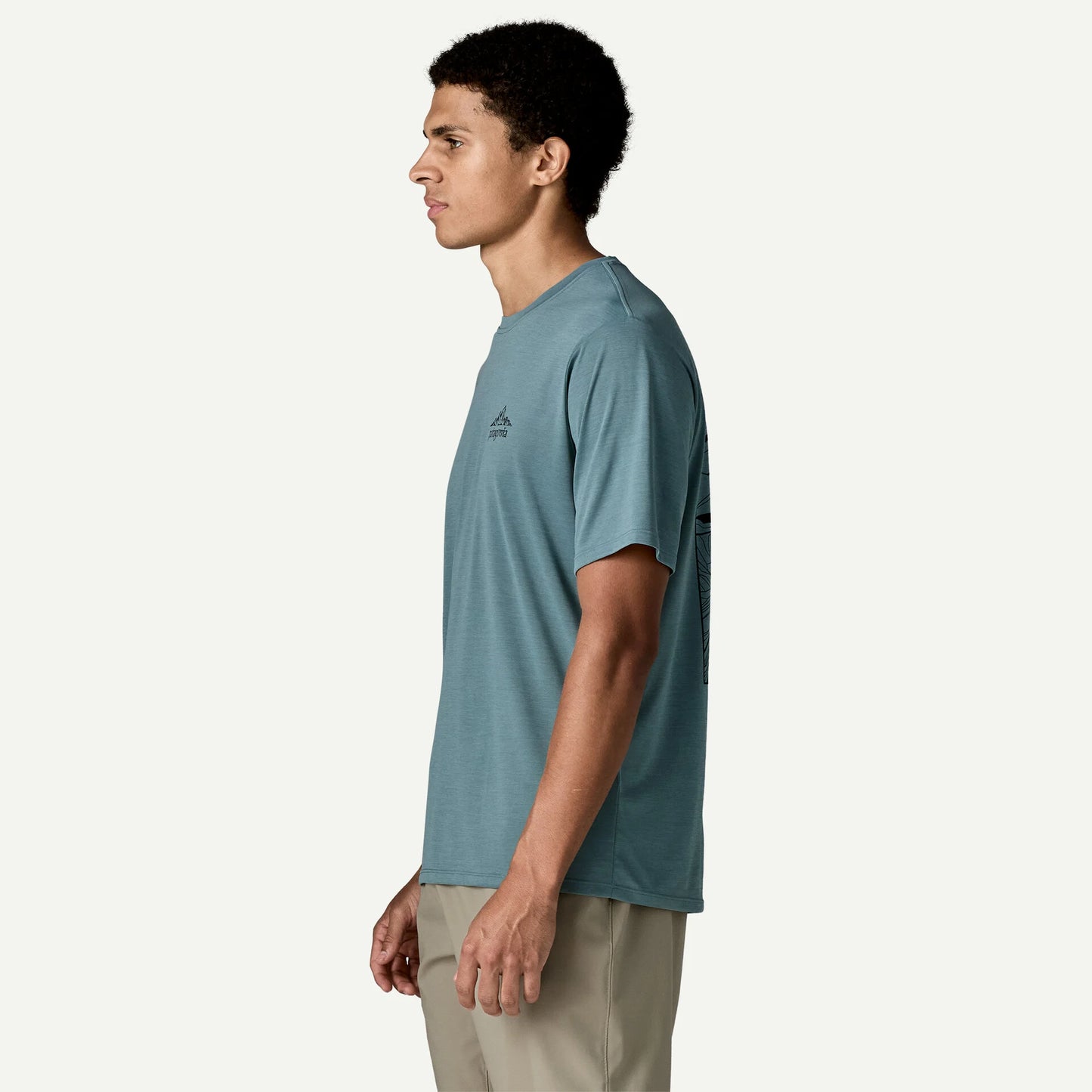 Patagonia Capilene Cool Daily Shirt | Cloud Crag: Light Blue Sage X-Dye | Mens