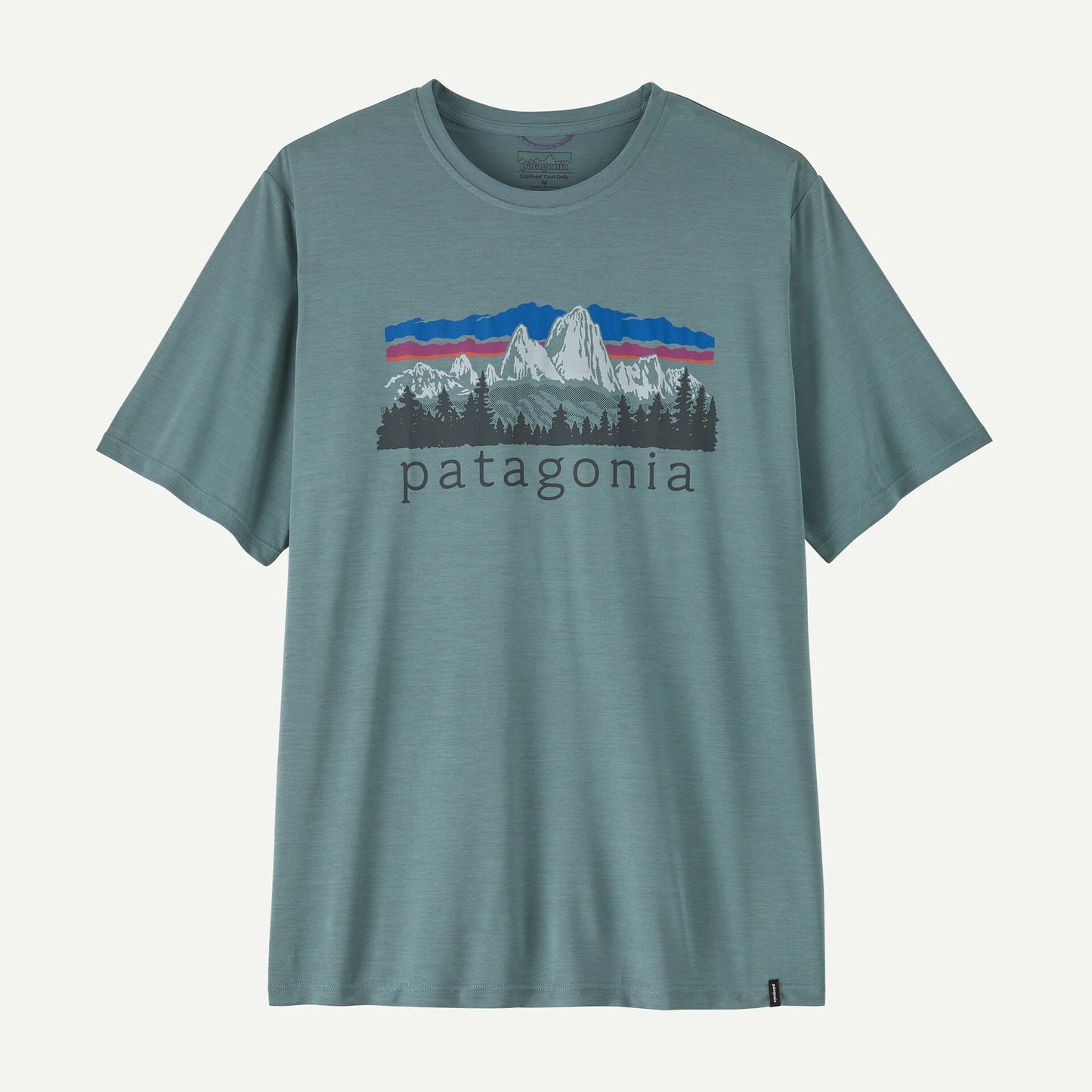 Patagonia Capilene Cool Daily Shirt | Fitz Roy Foothills: Light Blue Sage X-Dye | Mens