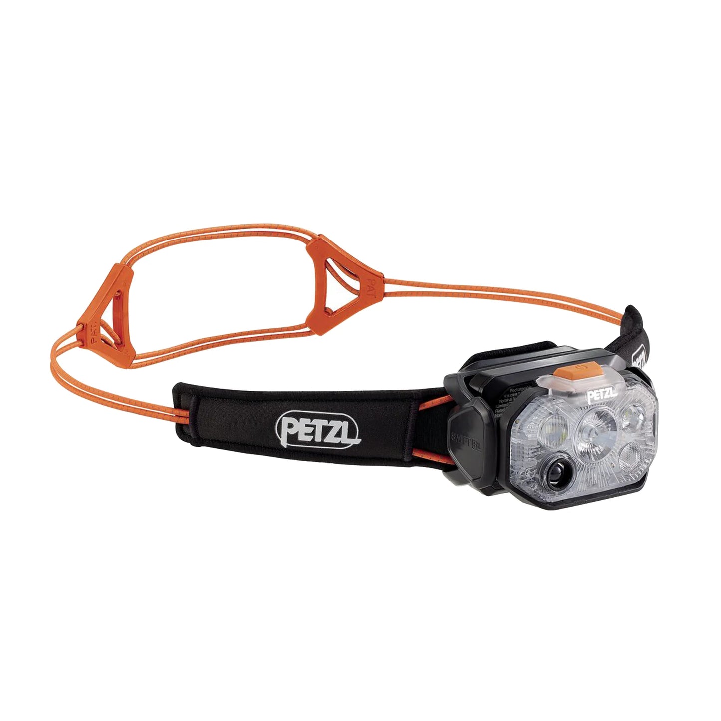 Petzl Swift RL | 1200 Lumens Reactive Headlamp | Black / Orange