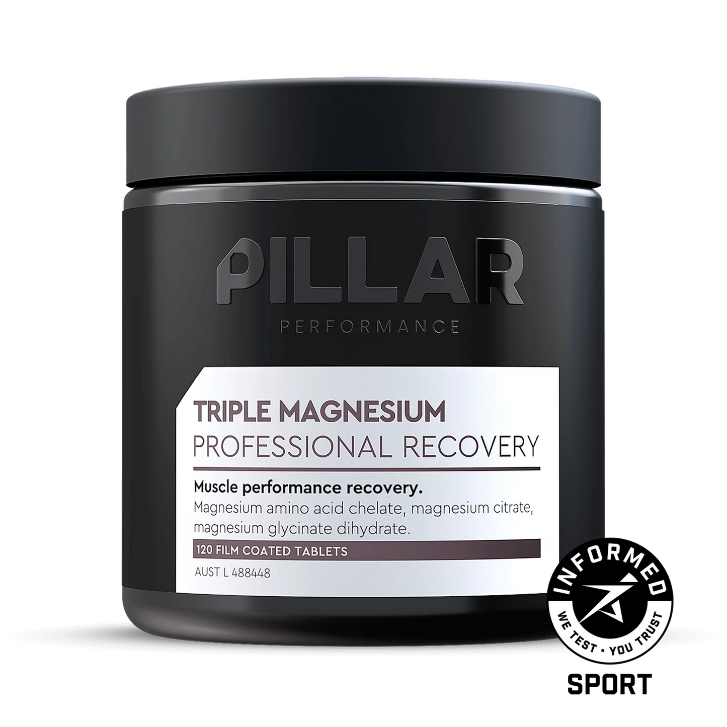 Pillar Performance | Triple Magnesium Professional Recovery | 120 Tablets