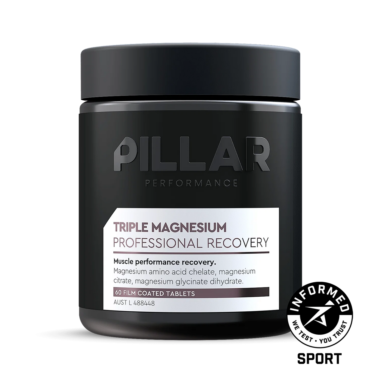 Pillar Performance | Triple Magnesium Professional Recovery | 60 Tablets