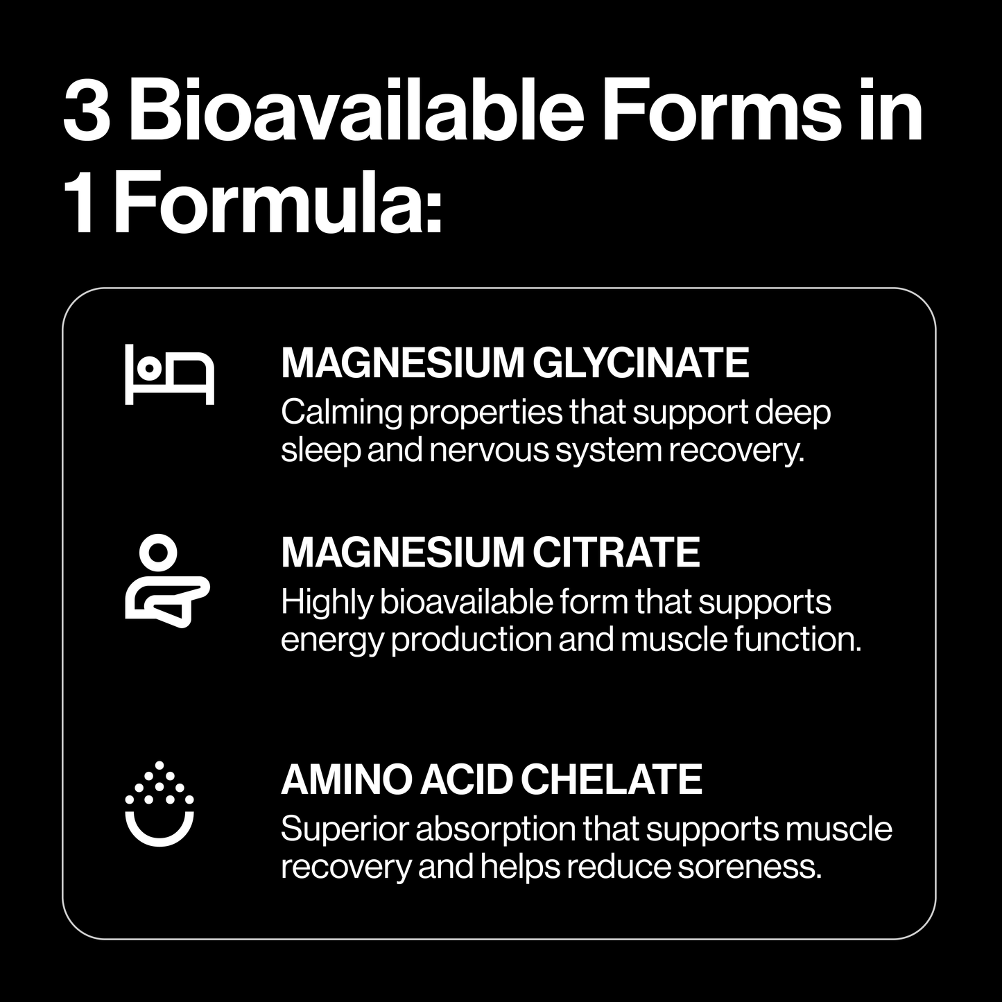 Pillar Performance | Triple Magnesium Professional Recovery | 60 Tablets