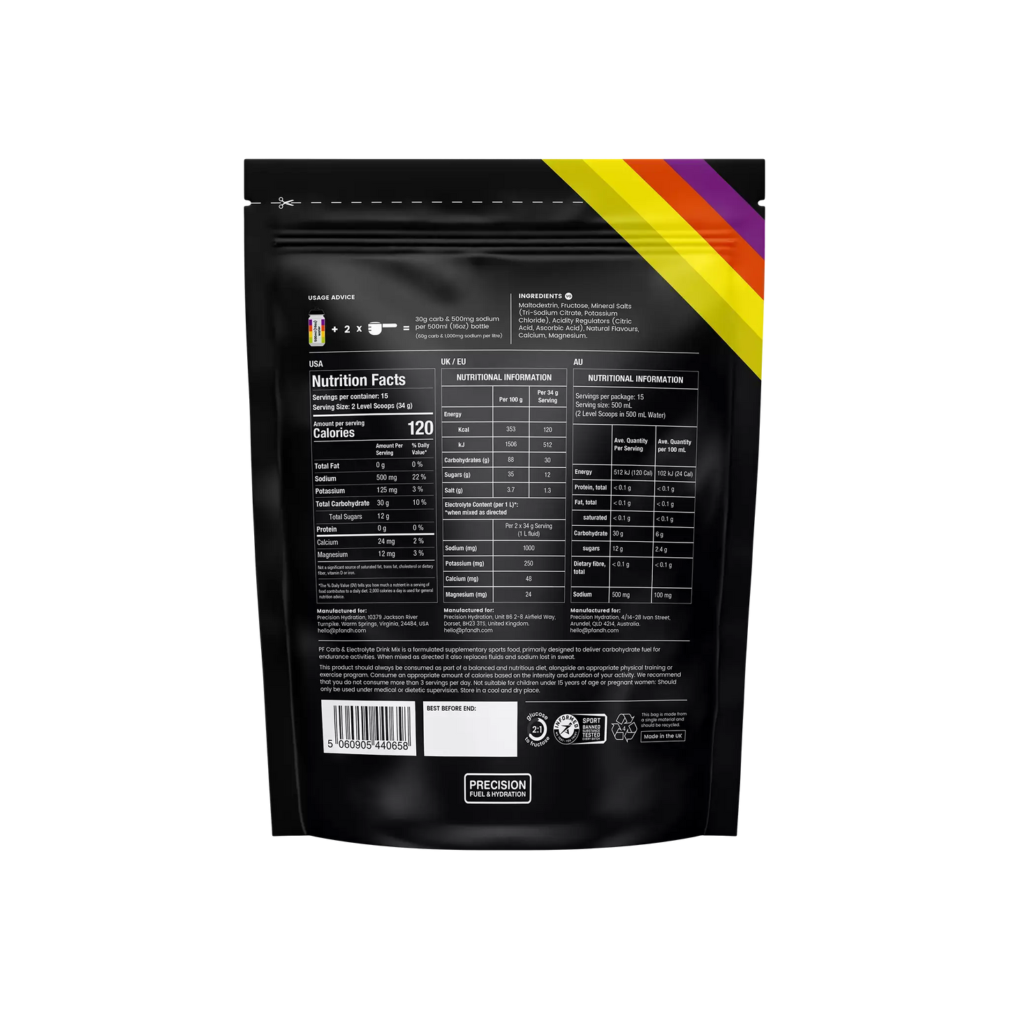 Precision Fuel PF 60 Carb and Electrolyte Drink Mix