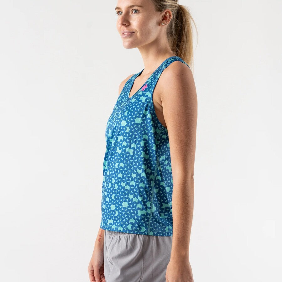 rabbit EZ Tank Cropped | Nouvean Navy Geo | Womens