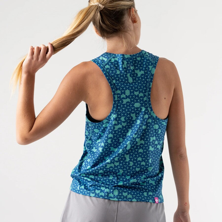 rabbit EZ Tank Cropped | Nouvean Navy Geo | Womens