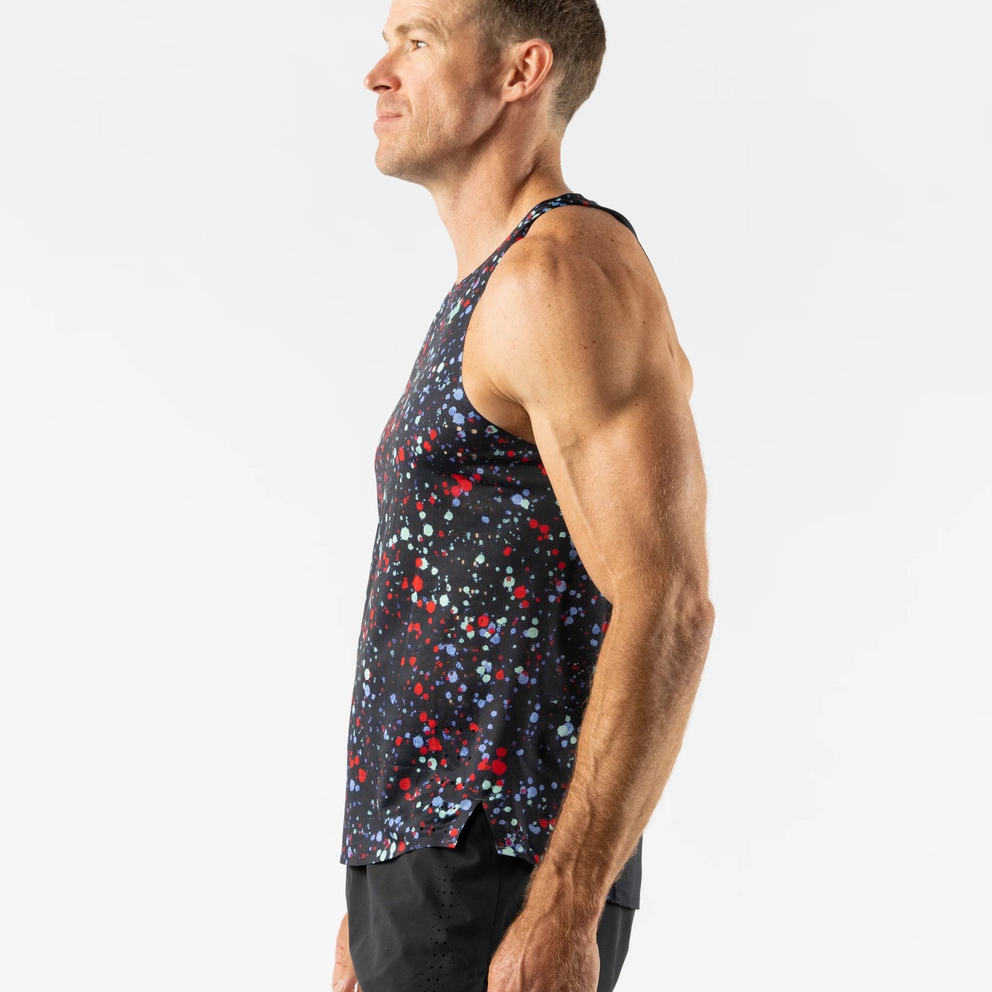 rabbit Go Time Tank | Stretch Limo Splatter | Mens