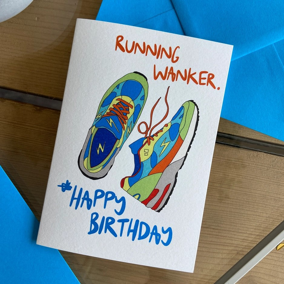 Running Wanker, Happy Birthday | Greeting Card