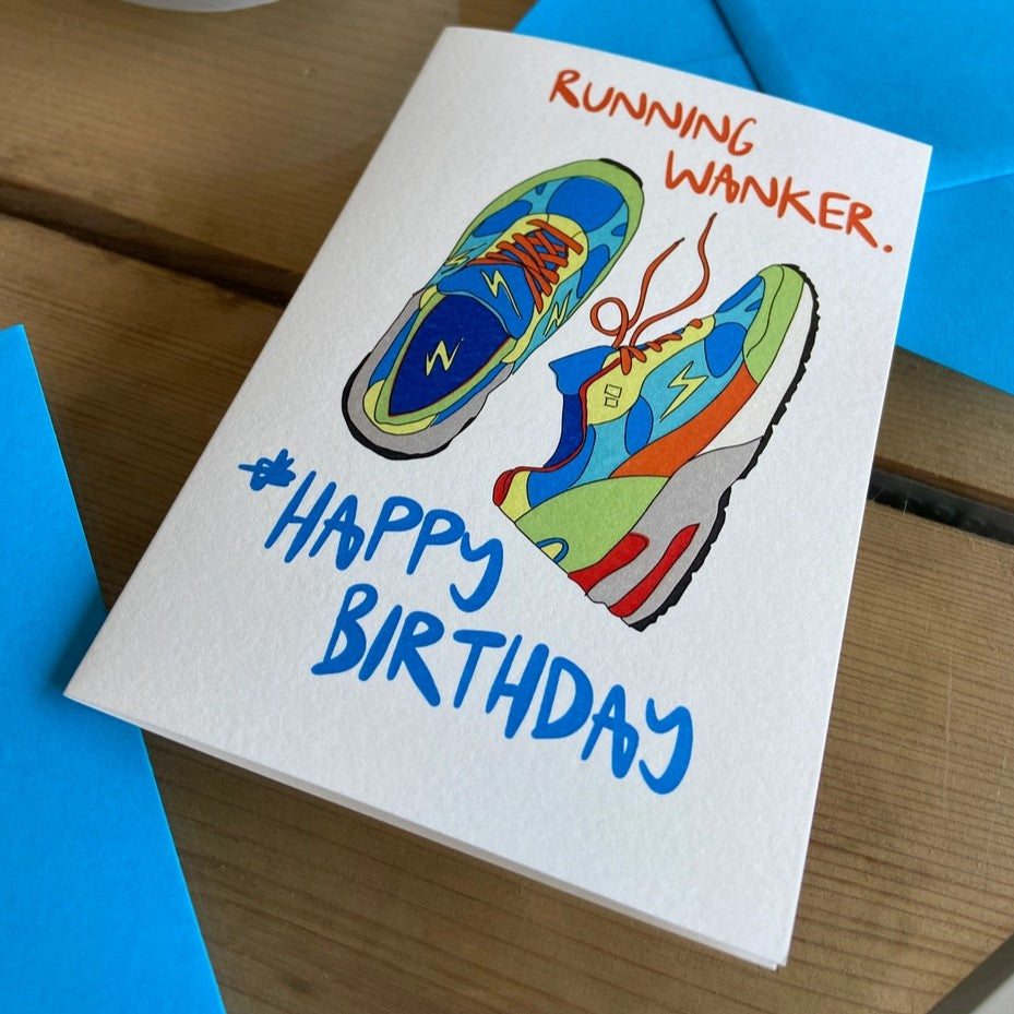 Running Wanker, Happy Birthday | Greeting Card