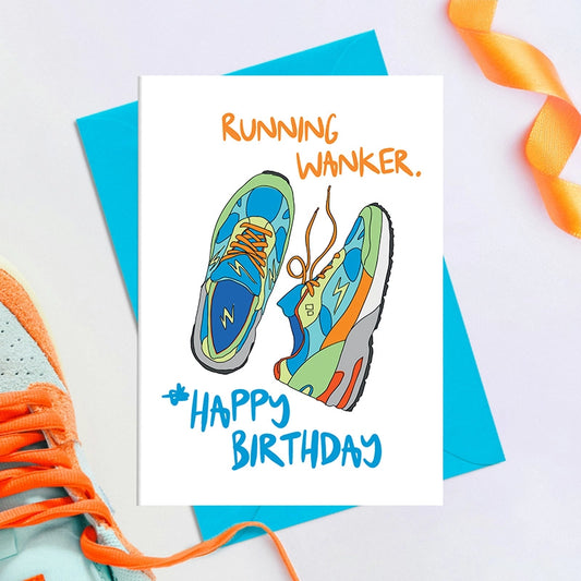 Running Wanker, Happy Birthday | Greeting Card