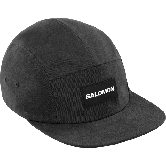 Salomon 5 Panel Cap | Deep Black
