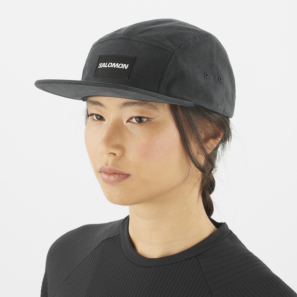Salomon 5 Panel Cap | Deep Black