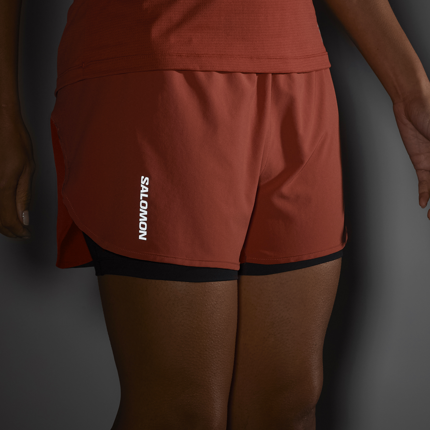 Salomon Cross 2in1 Shorts | Tandoori Spice | Womens