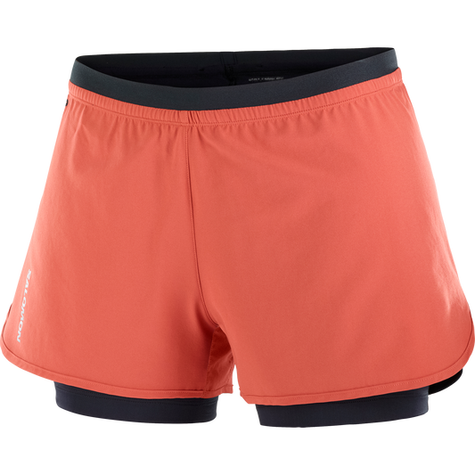 Salomon Cross 2in1 Shorts | Tandoori Spice | Womens