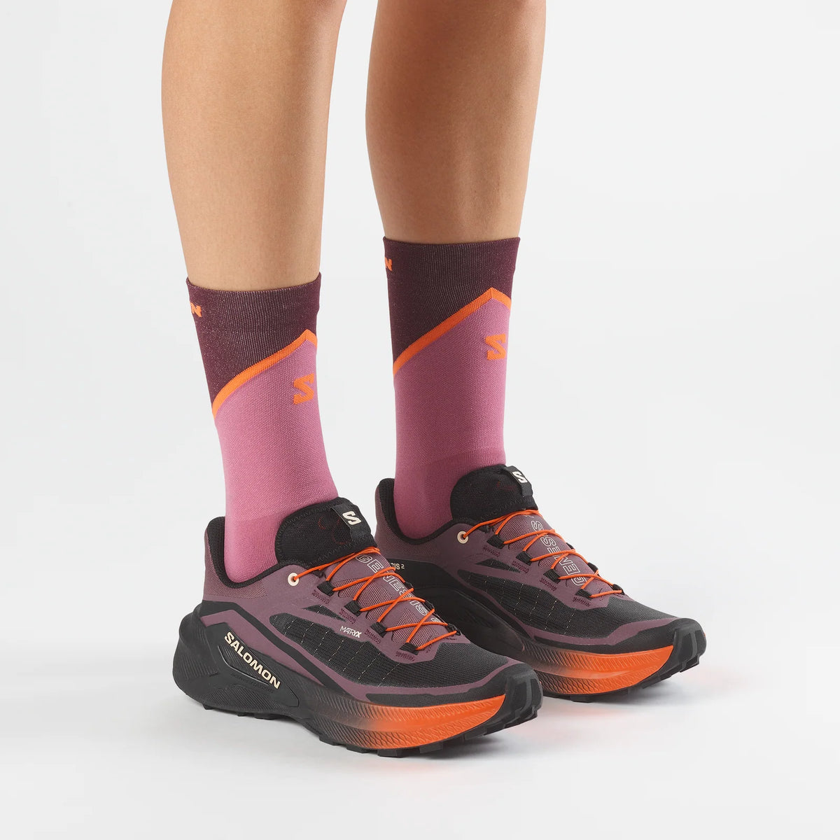 Salomon Genesis 2 | Huckleberry / Black / Red Orange | Womens
