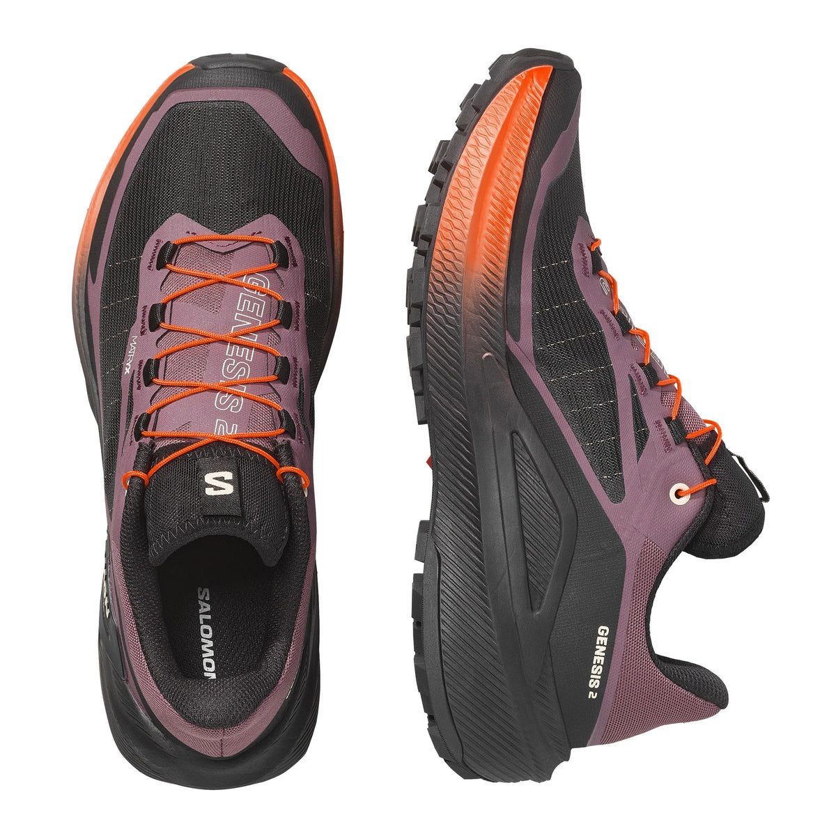 Salomon Genesis 2 | Huckleberry / Black / Red Orange | Womens